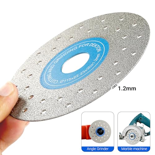 LOZLIN 4.5 Inch Diamond Saw Blade, Ultra Thin Tile Cutting Disc, Wet Dry Cutting for Ceramic Porcelain Marble Granite Stone, 4 1/2 Inch Cutting Wheel for Angle Grinder