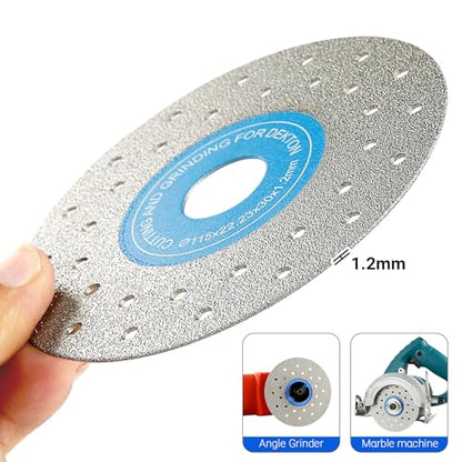 LOZLIN 4.5 Inch Diamond Saw Blade, Ultra Thin Tile Cutting Disc, Wet Dry Cutting for Ceramic Porcelain Marble Granite Stone, 4 1/2 Inch Cutting Wheel for Angle Grinder