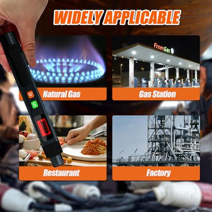 Natural Gas Leak Detector with Audible & Visual Alarm - style: Blcak