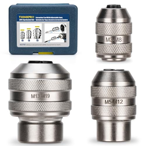 Adjustable Tap Socket Set for Ratchet Wrench 1/4" 3/8" 1/2" Drive