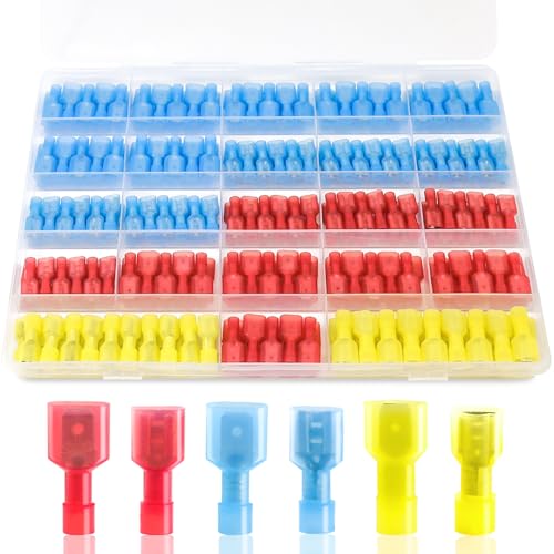 280PCS Spade Connectors, 22-10AWG Spade Terminal, Female and Male - size: 22-10AWG (Kit-280PCS)