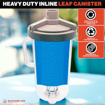Swimables W530 Large Capacity Leaf Canister with Mesh Bag - Heavy Duty Pool Vacuum Leaf Canister Compatible with Hayward Pool and Spa Cleaners Replacement for Inline Leaf Catcher - style: SW-10-530