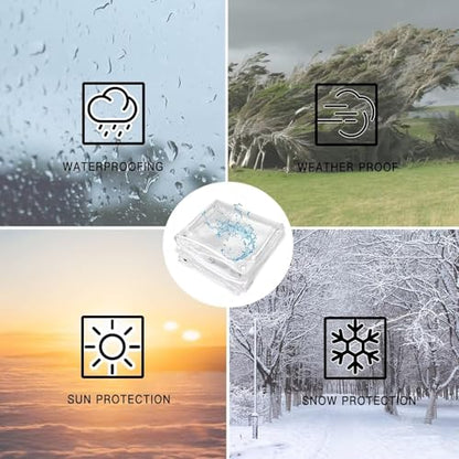LC&QS Clear Tarps Heavy Duty PVC, 14Mil Thickened Tear Resistant Waterproof PVC Vinyl Tarp，Protects Against Water,Tear, Cold Weather Resistan，for Patio,Porch and Outdoor（7' x 10'） - size: 7' x 10'（2.1 x 3m）