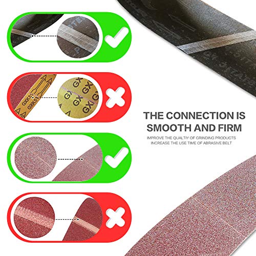 6 x 48 Inch 240 Grit Sanding Belt | Premium Aluminum Oxide Sanding Belt | Premium Sander Sandpaper – 6 Pack - size: 240 Grit