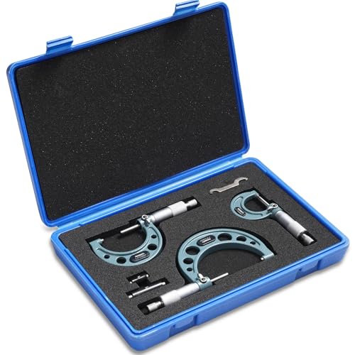 REXBETI Outside Micrometer, Ultra-Precision Carbide Tipped Measuring Tool - size: 0-3" Range