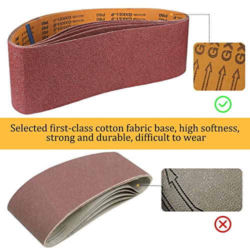 Sanding Belt 4 x 24 Inch,Belt Sander Belts 40 Grits,Best for Sanding Wood,Metal and Paint(10 Pack) - size: 40 grit