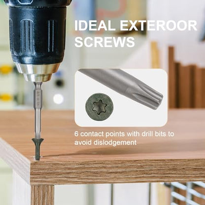 Deck Screws #8 x 2’’, T25 Star Torx Drive Flat Head Wood Screws, Green, 5lb - color: Green, size: 8X2’’