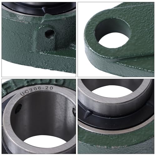 findmall UCFL206-20 Flange Mounted Pillow Block Bearing 4Pcs