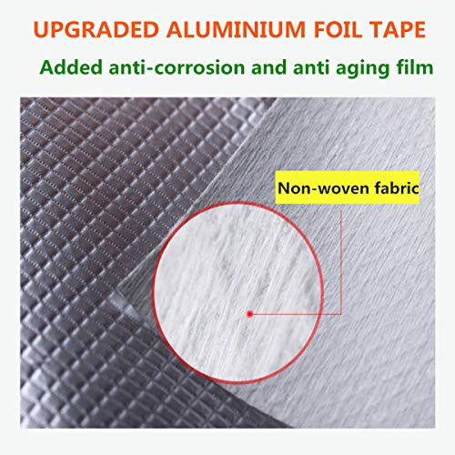 COSIMIXO Aluminum Foil Butyl Tape 4" x 16.5Ft (10cm x 5m) Extra Thickness Upgraded Strong Butyl Waterproof Tape, Repair for Boat,Pipe, HVAC Ducts, Roof Crack, RV, Awning, Window Sealing, Silver - size: 4" x 16.5Ft