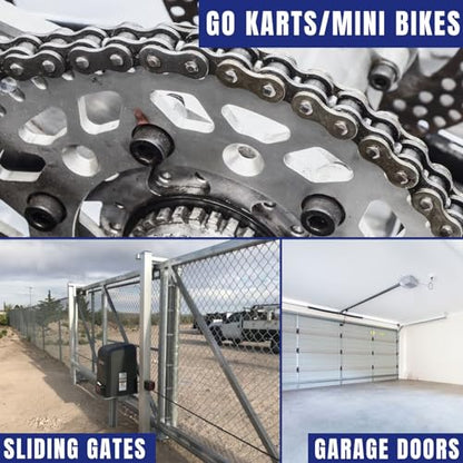 Jeremywell 40 Roller Chain 10 Feet with 2 Connecting Links for Go Karts, Mini Bikes, Scooters, ATV, MTV, Dirt Bike and Other Industrial Machinery - size: 10 Feet, style: 2 Master Link
