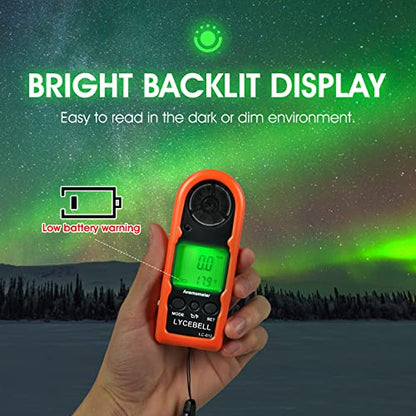 Mini Portable Anemometer Handheld 5pcs, Measures Wind Speed Wind Chill Temp