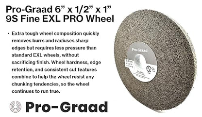 EXL PRO Deburring Wheel 6" x 1/2" x 1", 9S Fine, 94904 - style: 6" x 1/2" x 1"