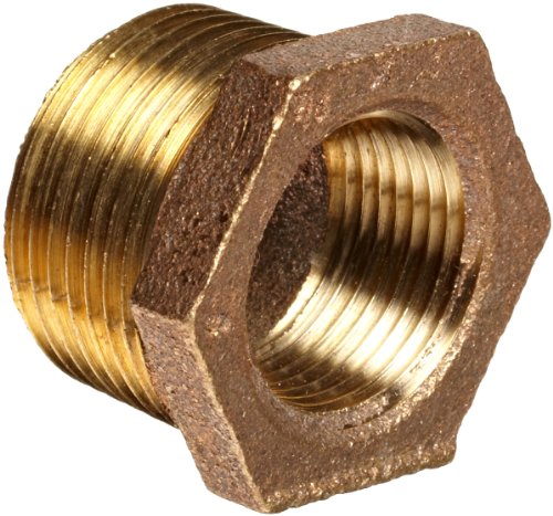 Anderson Metals Brass Threaded Pipe Fitting, Hex Bushing, 3/4" Male x 1/8" Female - size: 3/4" x 1/8"