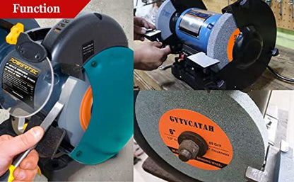 6" Bench Grinding Wheel, Green Silicon Carbide Abrasive - style: 6 inch