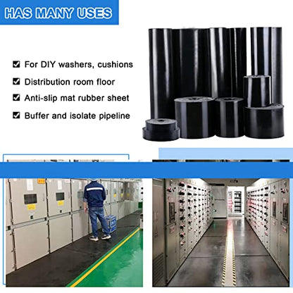 Neoprene Rubber Sheet - 1/16 Inch Thick x 1 Inch Wide x 10 Feet Long Neoprene Rubber Strips Rolls for DIY Gaskets, Pads, Seals, Crafts, Flooring, Cushioning of Anti-Vibration, Anti-Slip - size: W:1In x T: 1/16In x L: 10Ft