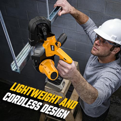 2-1/2" Cordless Band Saw Compatible with Dewalt 20V Battery (Tool Only) - color: Yellow