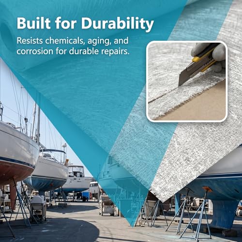 1708 Biaxial Fiberglass Cloth 35" x 10 ft | 17 oz Biaxial + 0.75 oz Mat | Ideal for Boat Repair, Auto Body, RV & Large Projects - size: 35" x 10ft