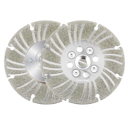 Angle Grinder Diamond Cutting Wheel - electroplated Diamond Blade for Metal, Steel, Concrete, Stone, Tile - 4 1/2, 5, 6 inch Wet/Dry Grinding Wheel (with Flange, 4) - color: With flange, size: 4