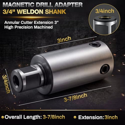 Annular Cutter Extension 3‘’/75mm for 3/4" Weldon Shank - size: 3‘’/75mm