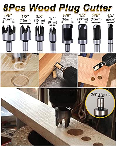 Rocaris 39 Pack Woodworking Chamfer Drilling Tools Set Kit