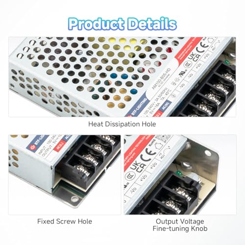 BTF-LIGHTING Power Supply DC5V 90W UL Recognized Component for LED Strip - size: 5V90W