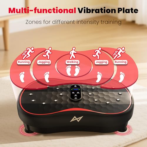 AXV Vibration Plate Exercise Machine Fitness Platform Body Vibrating Board - color: BASIC.BLACK