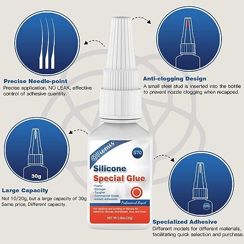 30g Silicone Glue - Strong Adhesive for Repairs and Sealing - size: Silicone Glue