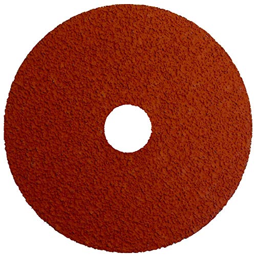 Weiler 69852 Tiger Ceramic Alumina Resin Fiber Sanding & Grinding Disc, 4-1/2" Diameter, 50 Grit, 7/8" Arbor Hole (Pack of 25) - size: 7/8" Arbor, style: 50 Grit