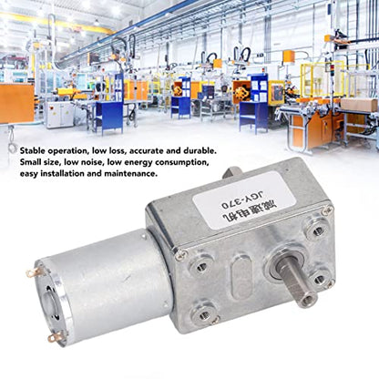 DC 12V Gear Motor, Gear Motor with 12mm Double Shaft Self Locking Reversible High Torsion Speed Reduction, for Remote Controlled Curtains, for BBQ Grills (18RPM) - style: 18RPM
