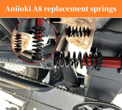 Black Compression Springs (O.D. 1.7" X I.D. 1.25" X Length 3.9" ) 218 Gauge (1/4") Coil Wire - 163 lbs/Inch