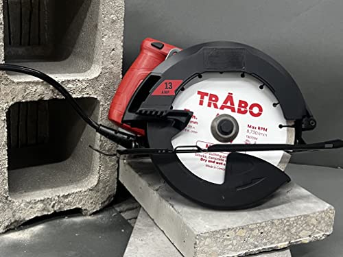 Trabo 10 Inch Masonry Segmented Rim Diamond Bond Blade for Cutting Cement, Pavers, Concrete with Rebar, Natural Stone and More, with 1 Inch Arbor with 7/8 Inch Reducer Ring - size: 10 Inch