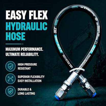 26711-12-12-18 Hydraulic Hose Swivel Assembly 3/4" Hydraulic Hose with Female JIC X Female JIC, 18" Long, 3118 PSI - size: 26711-12-12-18
