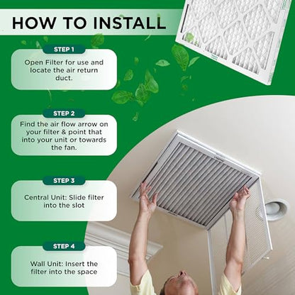 MANN+HUMMEL 16x20x2 MERV 8 Pleated 2" AC Furnace Air Filter. 4 Pack - style: 16 x 20 x 2