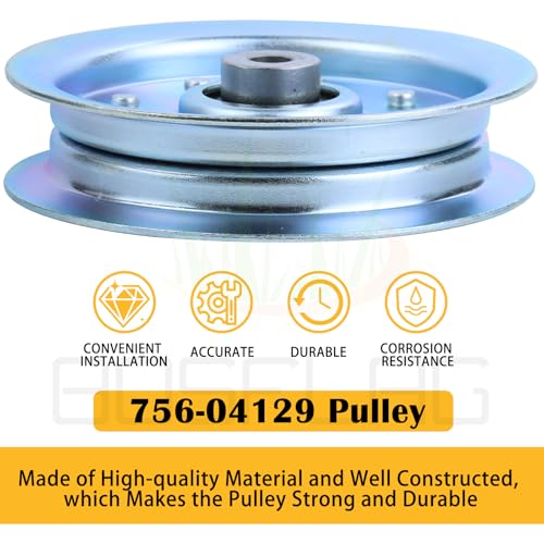 2PK 756-04129B Idler Pulley 4.25 for Cub Cadet 50" RZT 50 Tractors - color: L05 2x756-04129B White