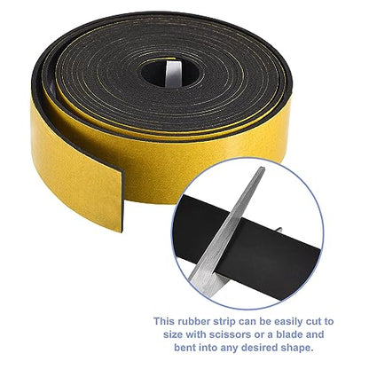 MECCANIXITY Adhesive Neoprene Rubber Strips Sheet 1"x118"x 0.06"(W L THK) - color: Yellow, size: 1" x 118" x 0.06"