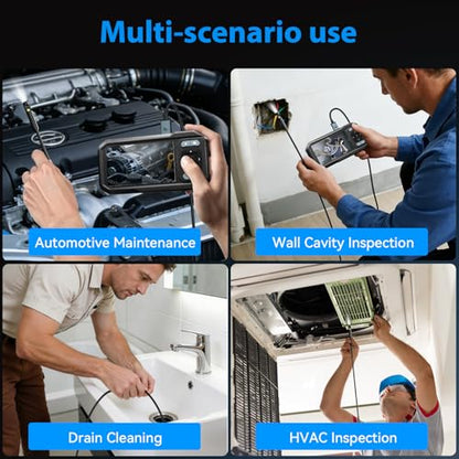 KIRFEIHT Endoscope Camera with Light, Dual Lens Borescope Camera with Light - style: Dual-Lens