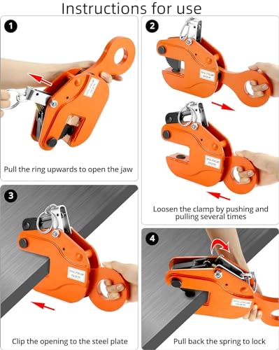 Vertical Steel Plate Lifting Clamp Sheet Metal Lifting Clamp