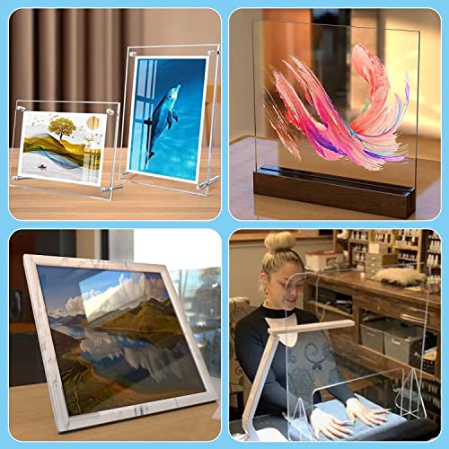 Fielect Clear Acrylic Plexiglass Sheet A3 Clear Acrylic Sheet, 1mm Thick, 420mm x 297mm, Plastic Plexi Glass Board for Picture Frames, Sign Holders, Craft - size: 1mm/0.04" Thick
