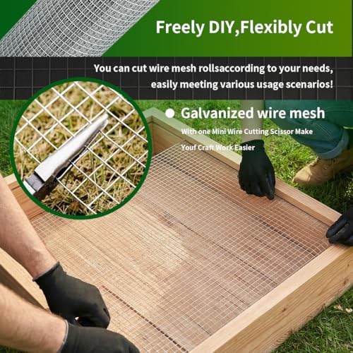 Chicken Wire Fence,Hardware Cloth 1/2 Inch 4inx20ft (19 GA) - color: 1/2inch, size: 4in x 20ft