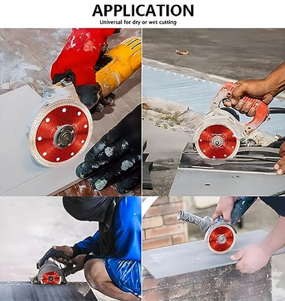 GoYonder 4.5 Inch Super Thin Diamond Saw Blade for Cutting Porcelain Tiles,Granite Marble Ceramics - size: 4.5"-Red-3 PCS