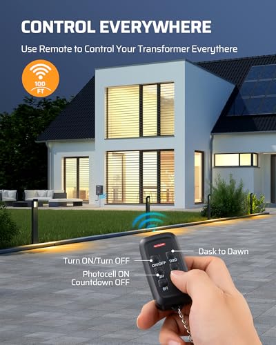 DEWENWILS 60W Low Voltage Transformer with Remote, Dusk to Dawn, Timer - style: Remote-60W