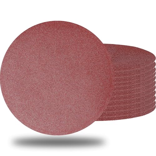 Tonmp 10 PCS 9 Inch 120 Grit Sanding Discs for Hand Radial Sander - 9"" Round Hook & Loop Sandpaper for Hand Sanding Tool, Aluminum Oxide Sander Disc for Hand Drywall Power Sander (120 Grits) - style: 120 Grits