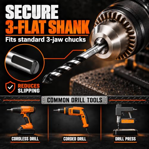 10-Piece Masonry Drill Bit Set & Concrete Drill Bit Set, 7 Sizes, 1/8"-1/2" - size: 10 pcs 1/8"-1/2" Masonry Drill Bit Set