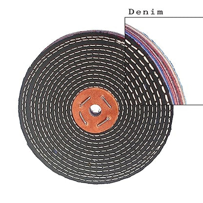 8 Inch Denim Buffing Wheel with 5/8" Arbor Hole - style: 8" Denim Buffing Wheel