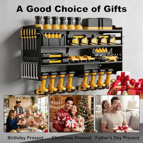 oviitech Large Power Tool Organizer Wall Mount Black - color: Black