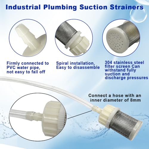 8mm Stainless Steel Encryption Filters Encryption Garden Hose Strainer with 8mm Barb Connection for Sprayer，Car Washers，Oil Pumps and Industrial Equipment 1pcs - size: OD 8MM