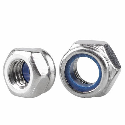 40Pcs M2.5 Self-Lock Nylon Inserted Hex Lock Nuts 304 Stainless Steel M2.5-0.4 Self Clinching Nuts - size: M2.5(40pcs)