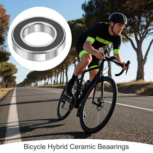 uxcell 6903-2RS Hybrid Ceramic Deep Groove Ball Bearings 17x30x7mm Si3N4 Silicon Nitride Balls Steel Rings Double Sealed Bearing for Motors, CNC Spindles (ABEC5) - size: 6903-2RS