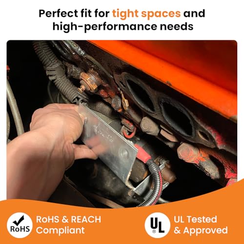 SELTERM 10pcs, 1/0 AWG 1/4" Stud Marine Grade, 90° Bent Tinned Copper Lugs - color: 90° Bent Lugs, size: 1/0 Awg - 1/4" (M6) Ring