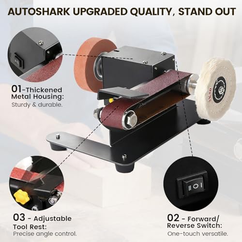 Mini Belt Sander, Electric Small Sander Knife Making Supplies, 7 Adjustable Speed Electric Knife Sharpener, Power Belt Grinder for Woodworking. (Wet/Dry Pro - Advanced Grinding Kit) - style: Wet/Dry Pro - Advanced Grinding Kit